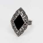 серебряное кольцо с полудрагоценными камнями 57097541